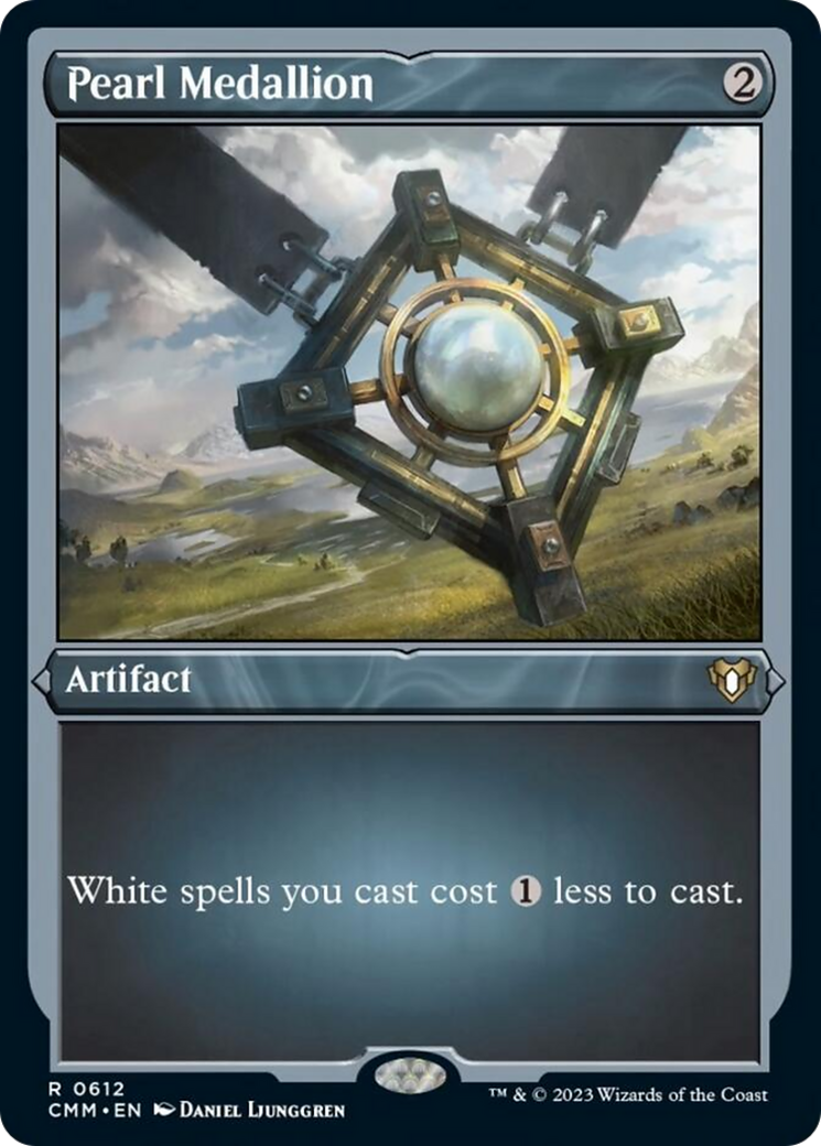 Pearl Medallion (Foil Etched) [Commander Masters] | Gate City Games LLC