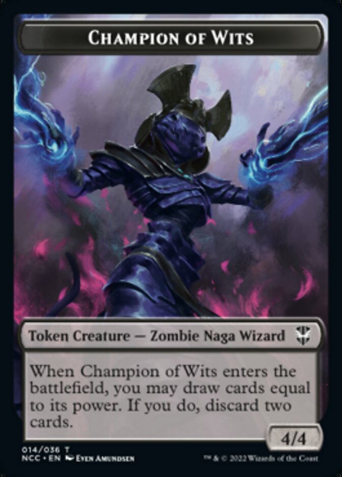 Tentacle // Champion of Wits Double-Sided Token [Streets of New Capenna Commander Tokens] | Gate City Games LLC
