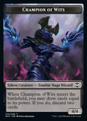 Tentacle // Champion of Wits Double-Sided Token [Streets of New Capenna Commander Tokens] | Gate City Games LLC