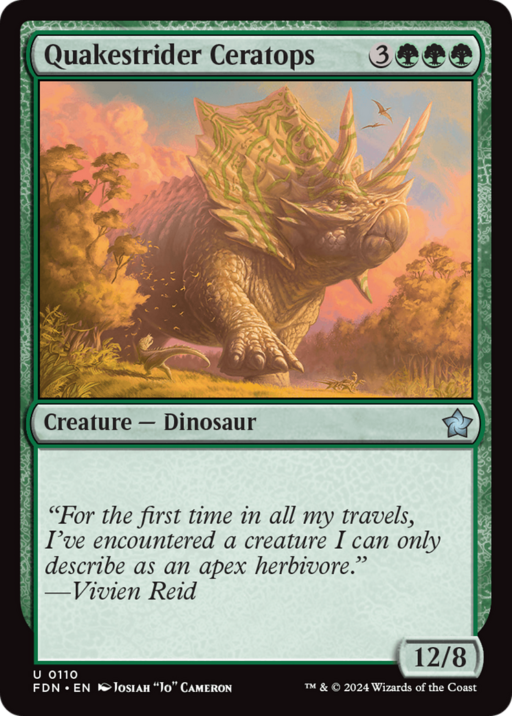 Quakestrider Ceratops [Foundations] | Gate City Games LLC