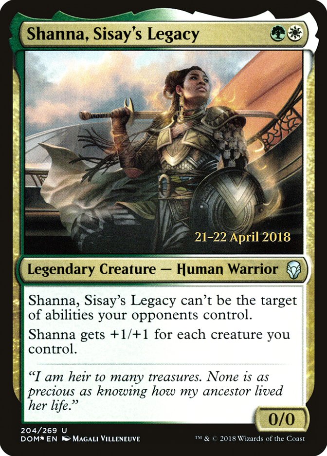 Shanna, Sisay's Legacy [Dominaria Prerelease Promos] | Gate City Games LLC
