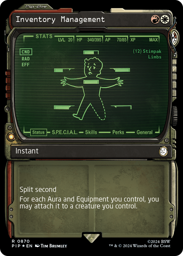 Inventory Management (Showcase) (Surge Foil) [Fallout] | Gate City Games LLC
