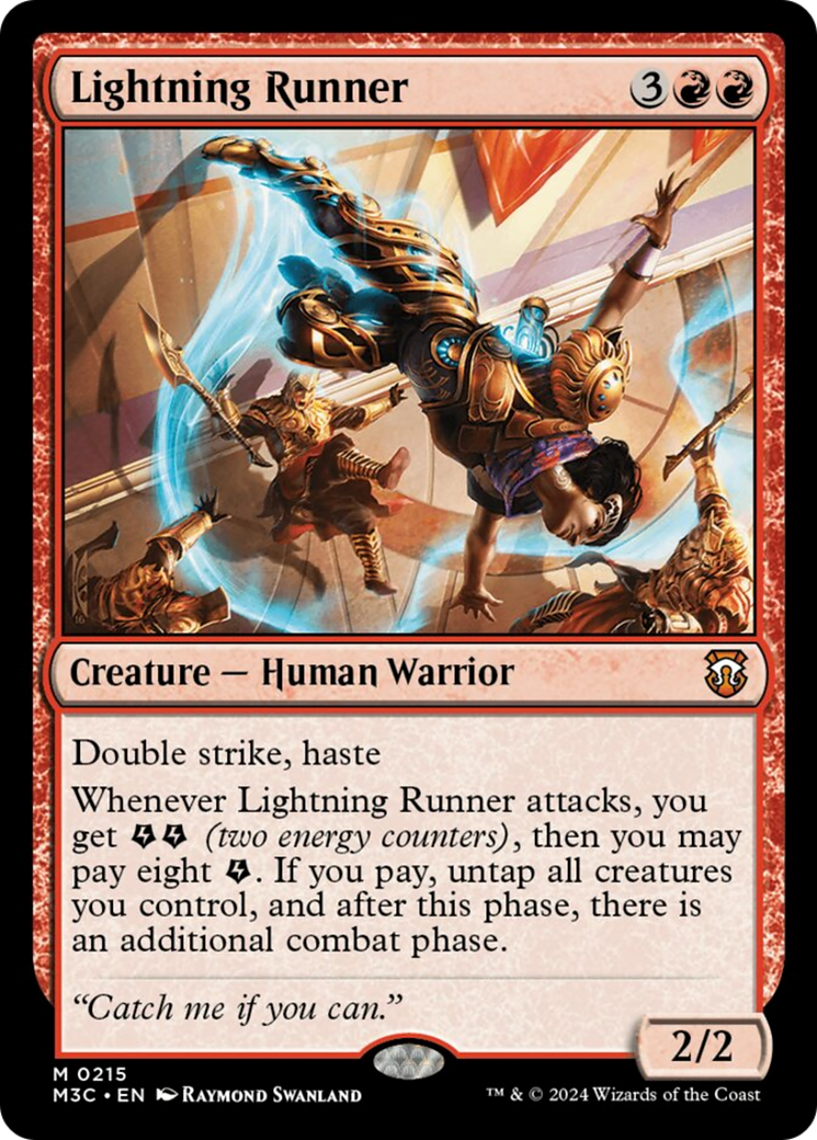 Lightning Runner (Ripple Foil) [Modern Horizons 3 Commander] | Gate City Games LLC