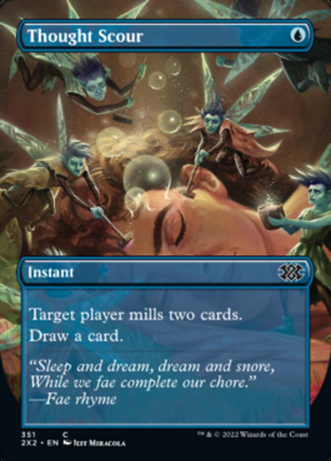 Thought Scour (Borderless Alternate Art) [Double Masters 2022] | Gate City Games LLC