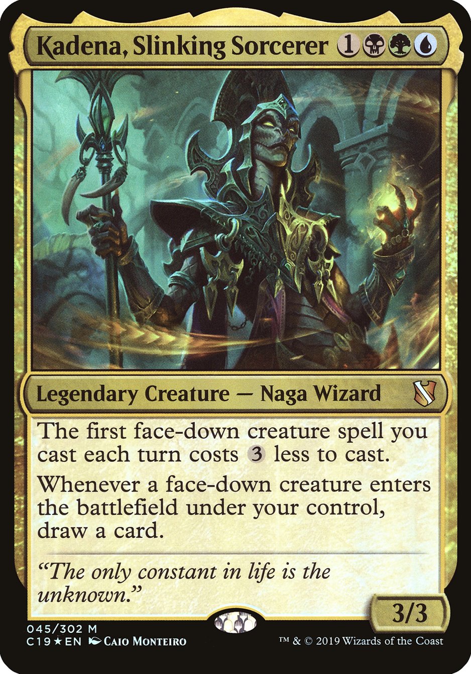 Kadena, Slinking Sorcerer (Oversized) [Commander 2019 Oversized] | Gate City Games LLC