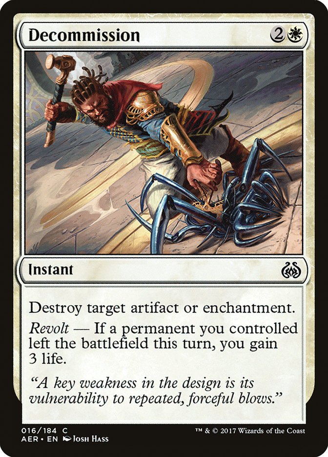 Decommission [Aether Revolt] | Gate City Games LLC