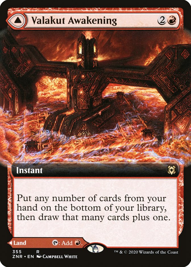 Valakut Awakening // Valakut Stoneforge (Extended Art) [Zendikar Rising] | Gate City Games LLC