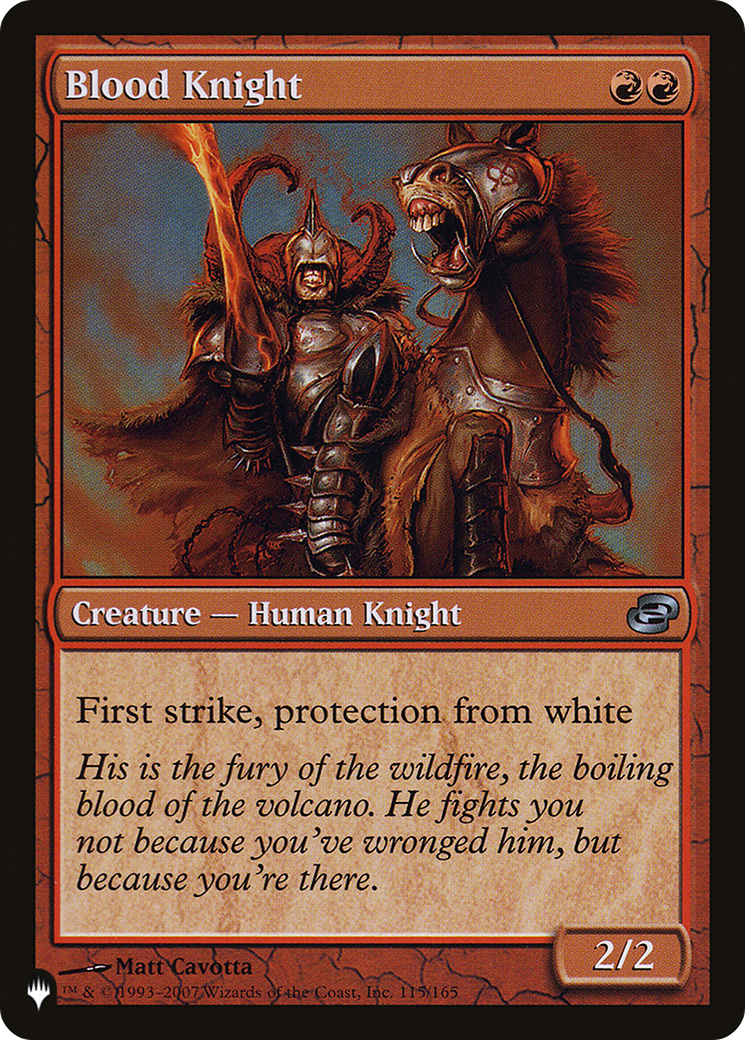 Blood Knight [The List Reprints] | Gate City Games LLC