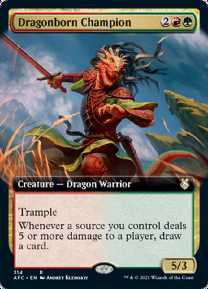 Dragonborn Champion (Extended Art) [Dungeons & Dragons: Adventures in the Forgotten Realms Commander] | Gate City Games LLC
