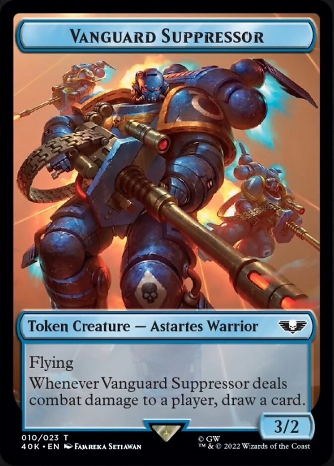 Soldier (004) // Vanguard Suppressor Double-Sided Token (Surge Foil) [Warhammer 40,000 Tokens] | Gate City Games LLC