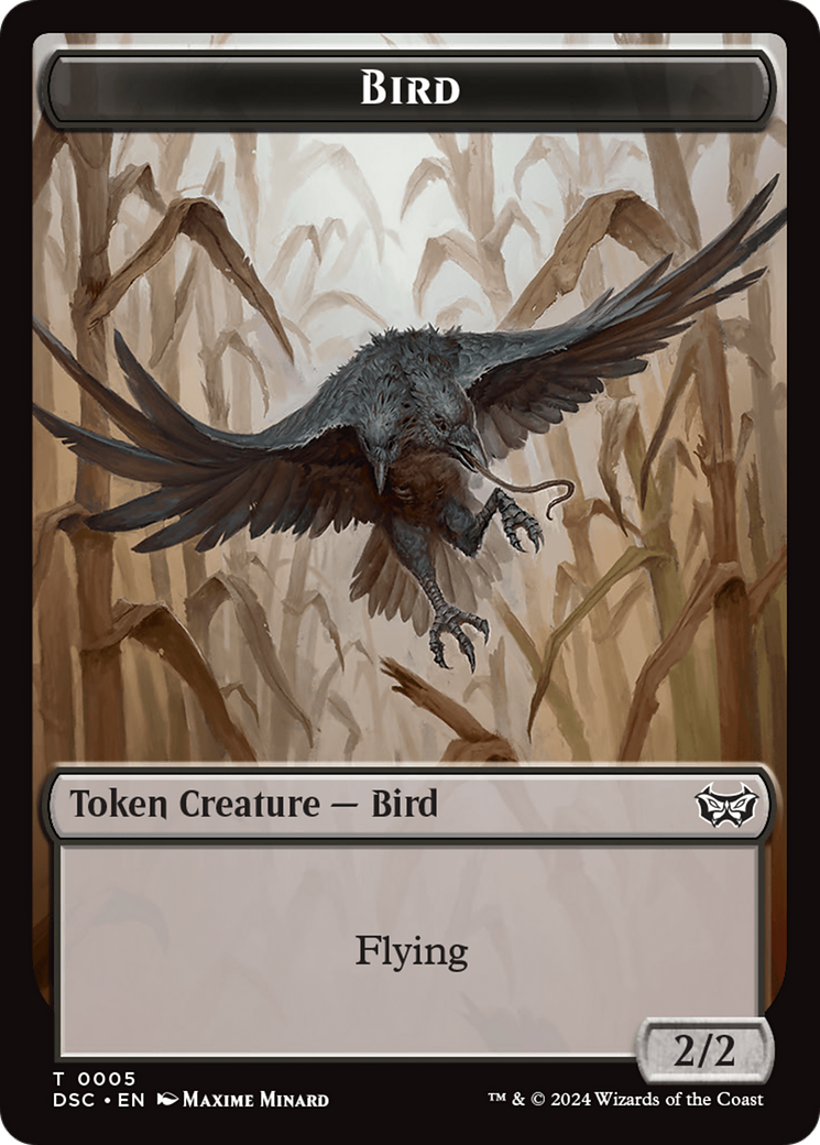 Elemental // Bird Double-Sided Token [Duskmourn: House of Horror Commander Tokens] | Gate City Games LLC