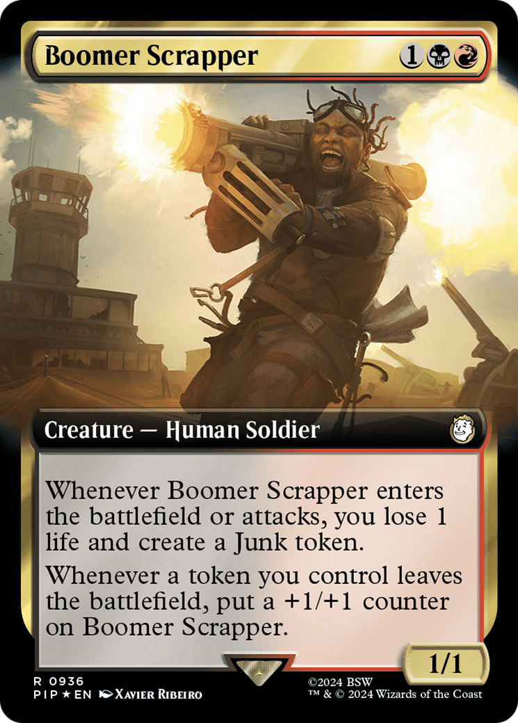 Boomer Scrapper (Extended Art) (Surge Foil) [Fallout] | Gate City Games LLC