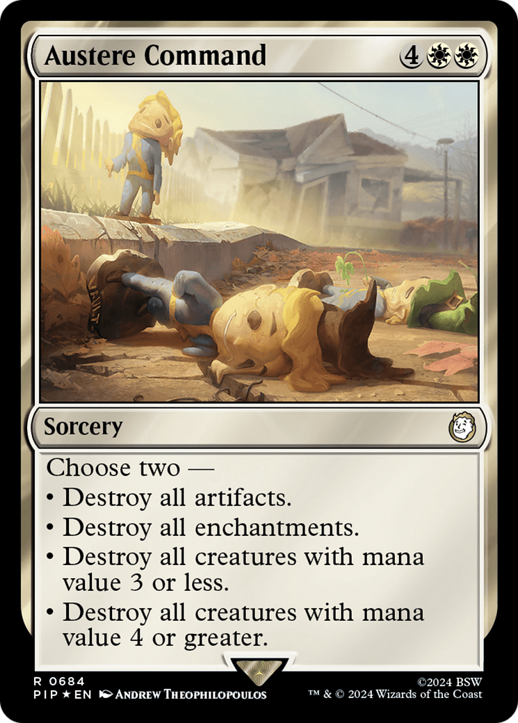 Austere Command (Surge Foil) [Fallout] | Gate City Games LLC