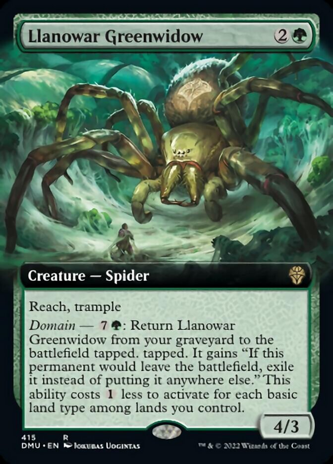 Llanowar Greenwidow (Extended Art) [Dominaria United] | Gate City Games LLC
