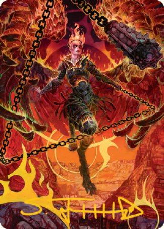 Zariel, Archduke of Avernus Art Card (Gold-Stamped Signature) [Dungeons & Dragons: Adventures in the Forgotten Realms Art Series] | Gate City Games LLC
