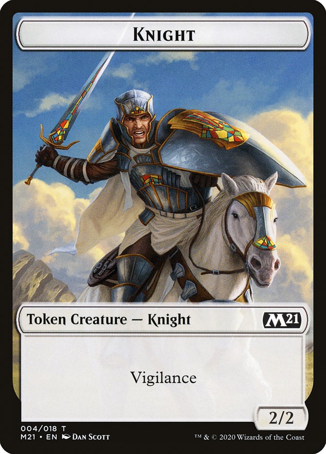 Knight Token [Core Set 2021 Tokens] | Gate City Games LLC