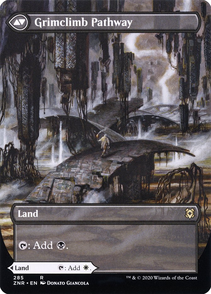 Brightclimb Pathway // Grimclimb Pathway (Borderless Alternate Art) [Zendikar Rising] | Gate City Games LLC