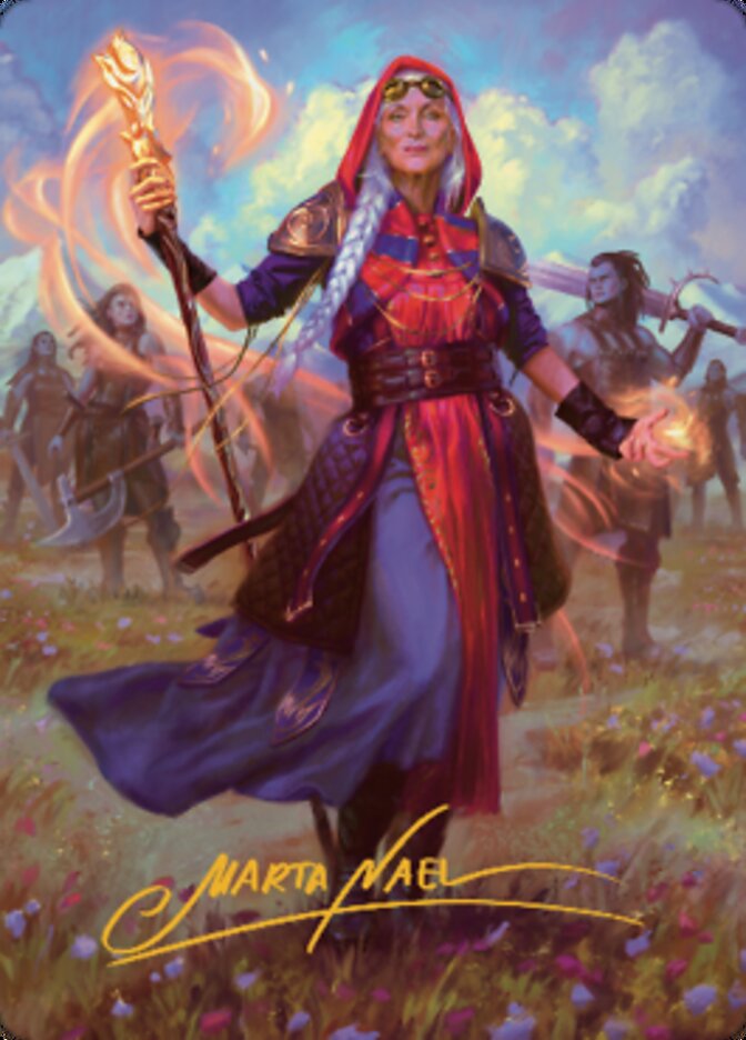 Jaya, Fiery Negotiator Art Card 1 (Gold-Stamped Signature) [Dominaria United Art Series] | Gate City Games LLC