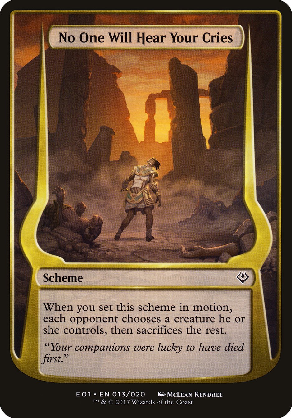 No One Will Hear Your Cries (Schemes) [Archenemy: Nicol Bolas Schemes] | Gate City Games LLC