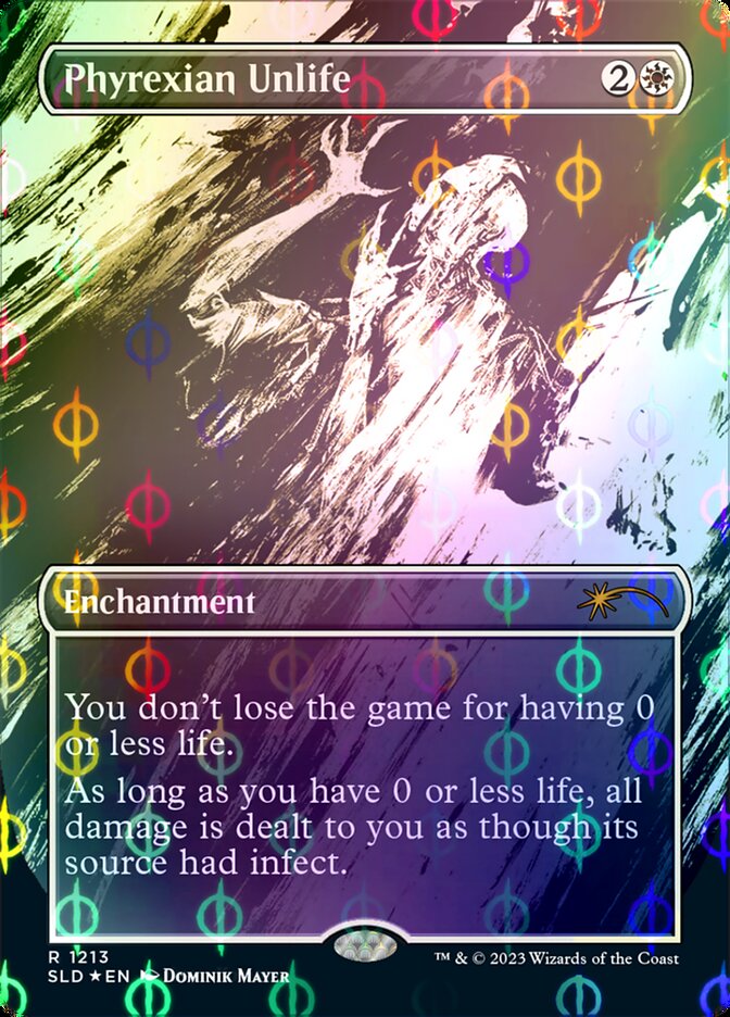Phyrexian Unlife (Borderless Ichor Step-and-Compleat Foil) [Secret Lair Drop Series] | Gate City Games LLC