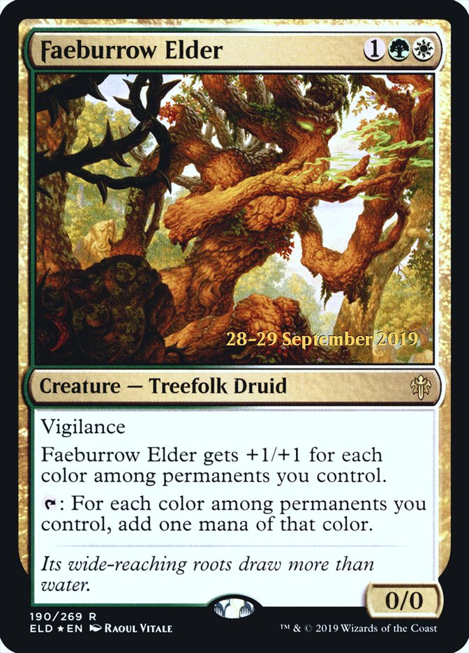 Faeburrow Elder [Throne of Eldraine Prerelease Promos] | Gate City Games LLC