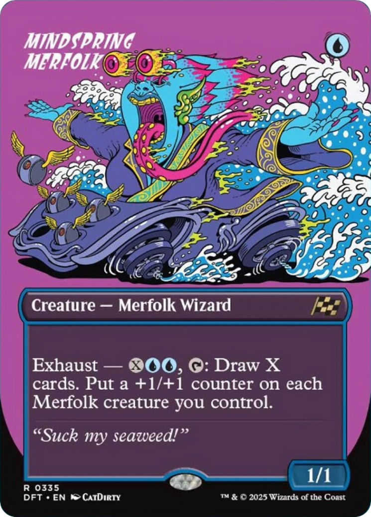 Mindspring Merfolk (Borderless) [Aetherdrift] | Gate City Games LLC