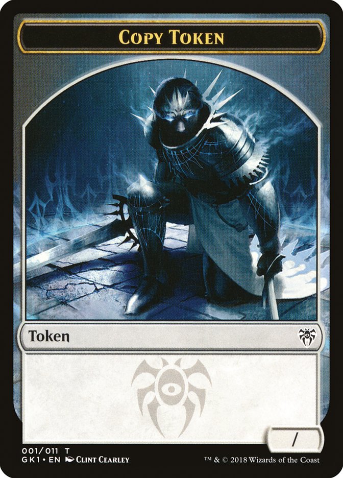 Copy // Horror Double-Sided Token [Guilds of Ravnica Guild Kit Tokens] | Gate City Games LLC