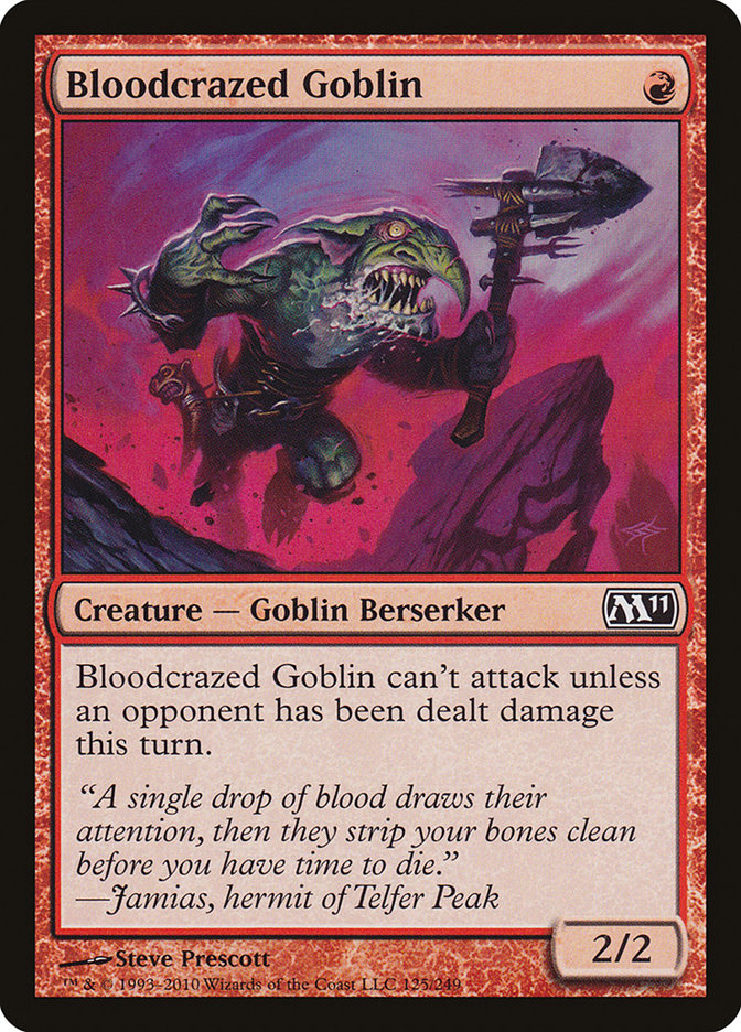 Bloodcrazed Goblin [Magic 2011] | Gate City Games LLC
