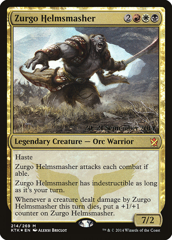 Zurgo Helmsmasher [Khans of Tarkir Prerelease Promos] | Gate City Games LLC
