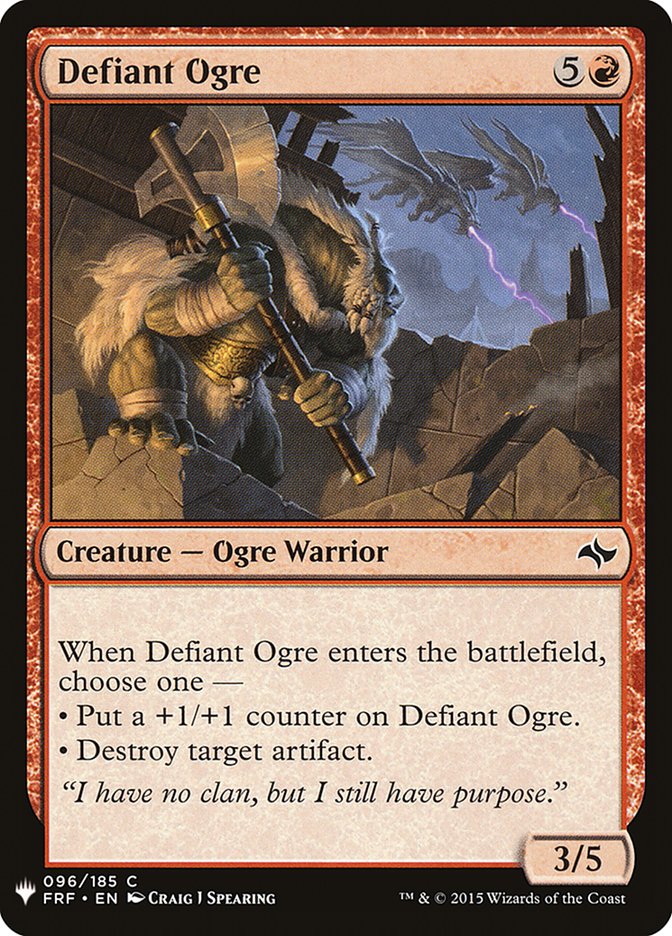 Defiant Ogre [Mystery Booster] | Gate City Games LLC