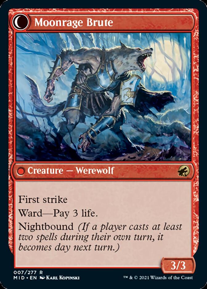 Brutal Cathar // Moonrage Brute [Innistrad: Midnight Hunt] | Gate City Games LLC