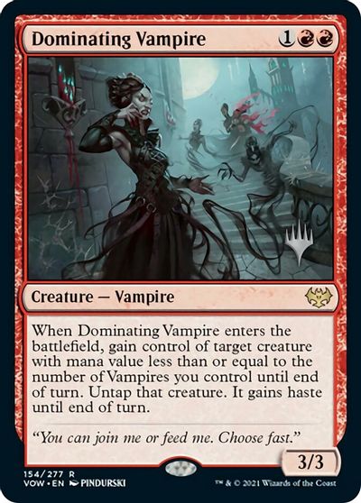 Dominating Vampire (Promo Pack) [Innistrad: Crimson Vow Promos] | Gate City Games LLC