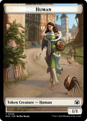 Zombie Knight // Human (6) Double-Sided Token [March of the Machine Commander Tokens] | Gate City Games LLC