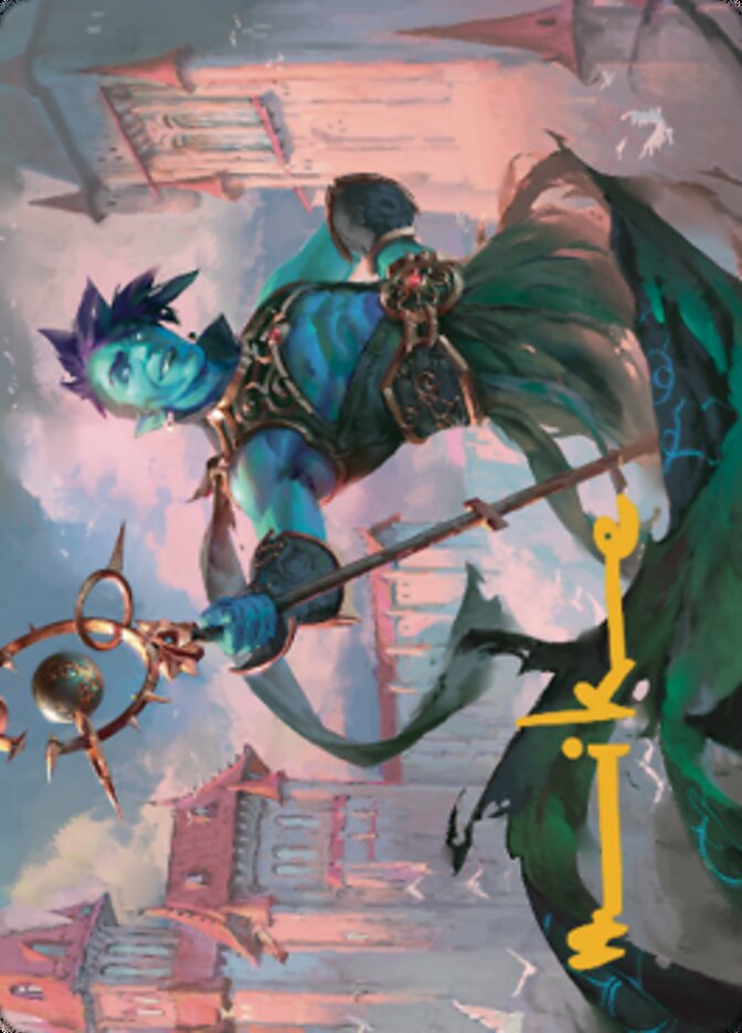 Haughty Djinn Art Card (Gold-Stamped Signature) [Dominaria United Art Series] | Gate City Games LLC