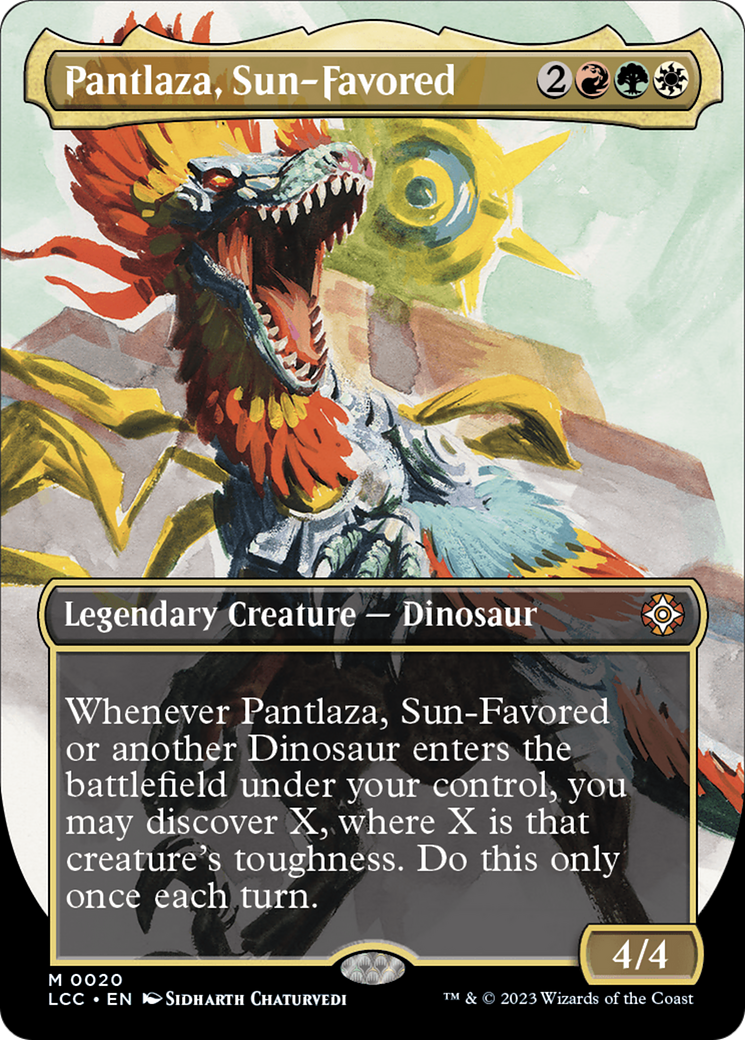 Pantlaza, Sun-Favored (Borderless) [The Lost Caverns of Ixalan Commander] | Gate City Games LLC