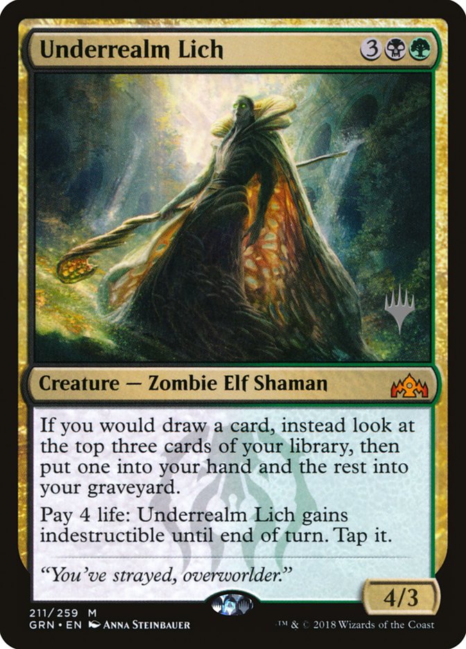 Underrealm Lich (Promo Pack) [Guilds of Ravnica Promos] | Gate City Games LLC
