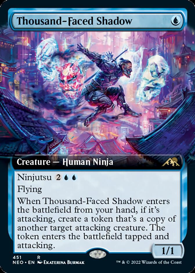 Thousand-Faced Shadow (Extended Art) [Kamigawa: Neon Dynasty] | Gate City Games LLC