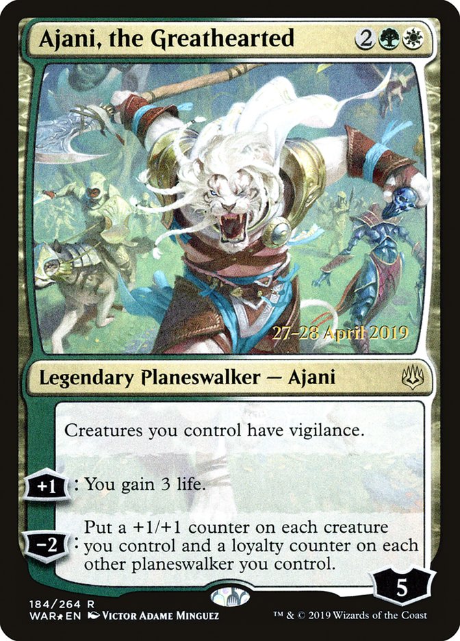 Ajani, the Greathearted [War of the Spark Prerelease Promos] | Gate City Games LLC