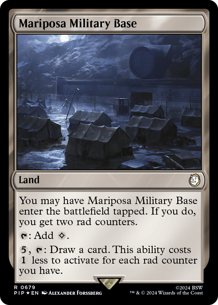 Mariposa Military Base (Surge Foil) [Fallout] | Gate City Games LLC