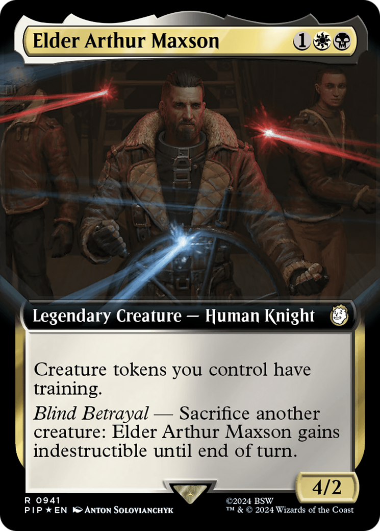 Elder Arthur Maxson (Extended Art) (Surge Foil) [Fallout] | Gate City Games LLC