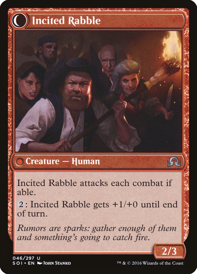 Town Gossipmonger // Incited Rabble [Shadows over Innistrad] | Gate City Games LLC
