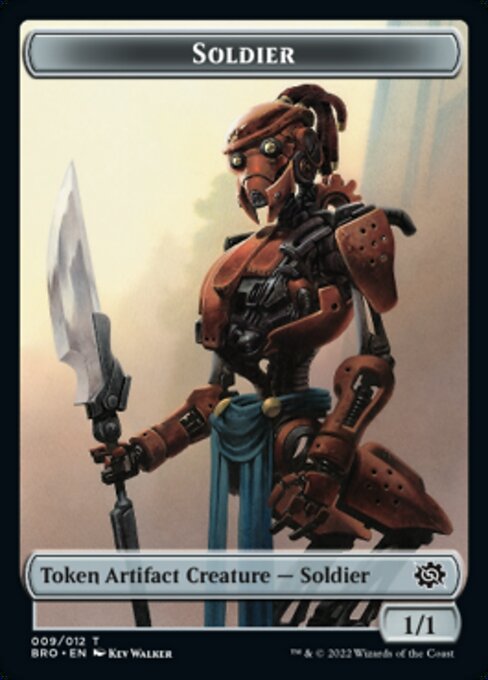 Powerstone // Soldier (009) Double-Sided Token [The Brothers' War Tokens] | Gate City Games LLC