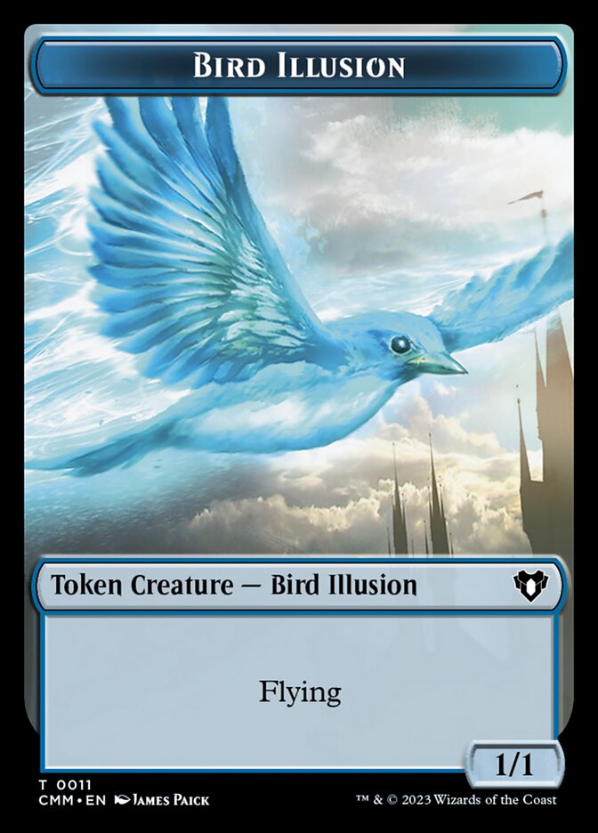 Treasure // Bird Illusion Double-Sided Token [Commander Masters Tokens] | Gate City Games LLC