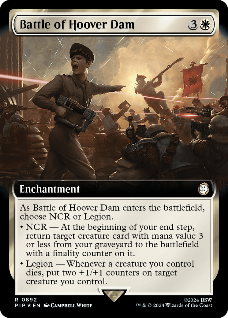 Battle of Hoover Dam (Extended Art) (Surge Foil) [Fallout] | Gate City Games LLC