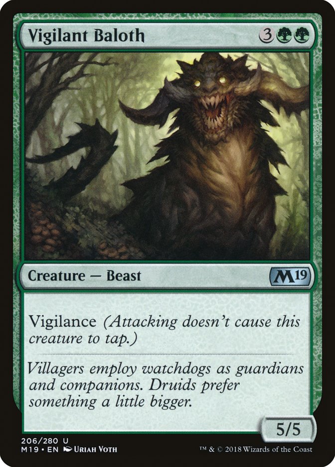 Vigilant Baloth [Core Set 2019] | Gate City Games LLC