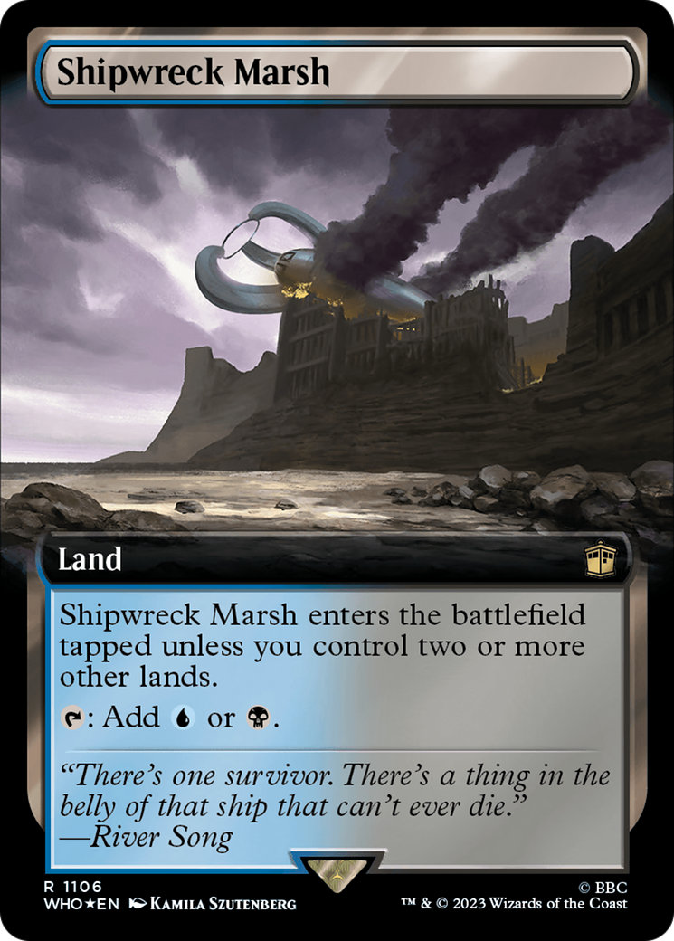 Shipwreck Marsh (Extended Art) (Surge Foil) [Doctor Who] | Gate City Games LLC