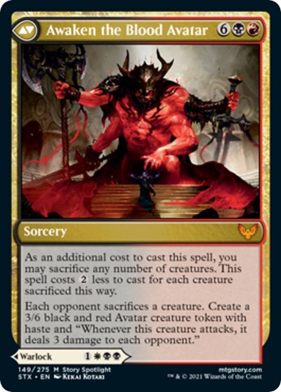 Extus, Oriq Overlord // Awaken the Blood Avatar [Strixhaven: School of Mages Prerelease Promos] | Gate City Games LLC