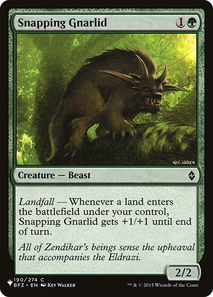 Snapping Gnarlid [The List] | Gate City Games LLC