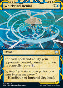 Whirlwind Denial (Foil Etched) [Strixhaven: School of Mages Mystical Archive] | Gate City Games LLC