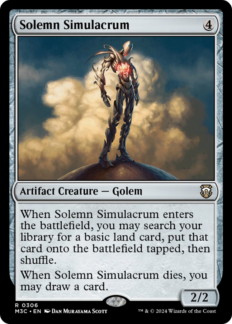 Solemn Simulacrum (Ripple Foil) [Modern Horizons 3 Commander] | Gate City Games LLC